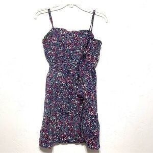 Billabong Navy & Purple Floral Tank Top Sundress size Large